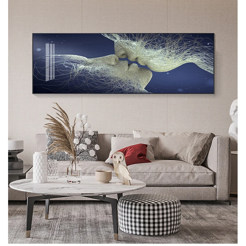 

Decoration Picture for Home Pictures Canvas Painting Abstract Oil Painting on Canvas Love Kiss Poster Wall Art Room