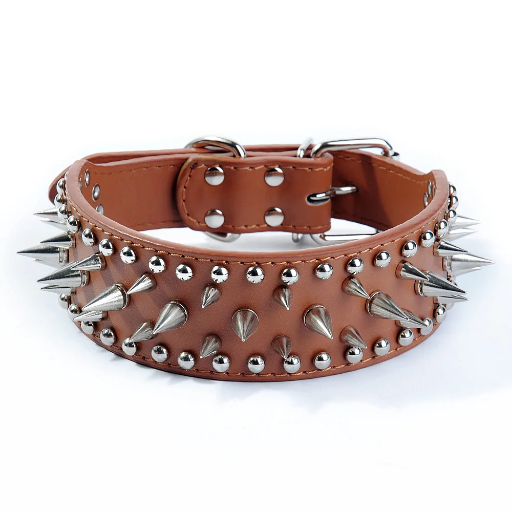 Ошейники с шипами для больших собак аксессуары ремень товары животных ожерелье