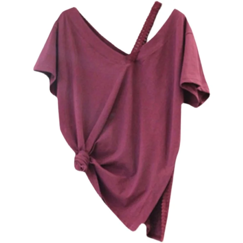 

South Korea Dongdaemun 2021 Solid Color Summer Fashionable Loose All-Match Solid Color Chicken Collar off-Shoulder Spaghetti