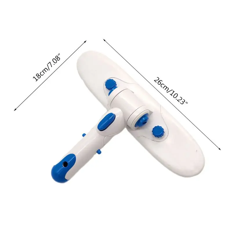 

Swimming Pool Cleaning Brushes Mop Suction Head Plastic Bristle and Clips Multipurpose Tools for Cleans Wall Pool Floor and K0AB