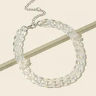 Ожерелье-чокер CWEEL для женщин, массивное ожерелье в стиле бохо, с кристаллами, с крестом, акриловое, в стиле панк, готическое на шею