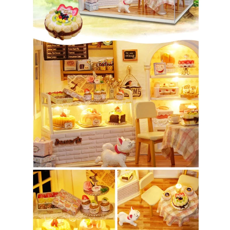 Doll House Furniture Miniature Dollhouse DIY Room Box Theatre Toys for Children Casa | Игрушки и хобби