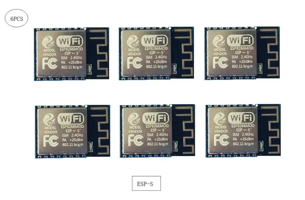 6 шт. ESP S (совместим с 12F) ESP8266 удаленный серийный порт WiFi IoT модуль Nodemcu LUA RC