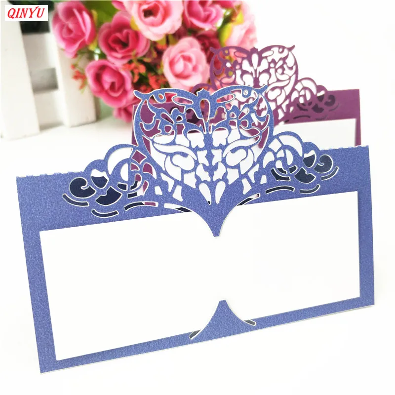 50 шт./лот свадебный стол с лазерной резкой именные места для свадебного стола