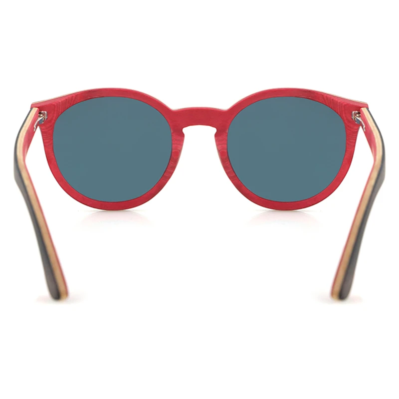 Стильные поляризационные солнцезащитные очки кошачий глаз с деревянным