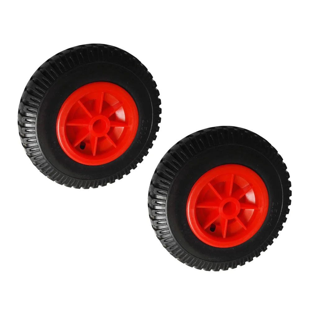 2pcs 25.4cm Puncture Proof Tyre On Red Wheel For Kayak Canoe Trolley Cart | Спорт и развлечения