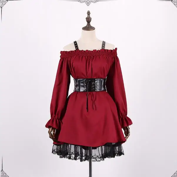 2020 Харадзюку Женский корсет из искусственной кожи с открытыми плечами и поясом