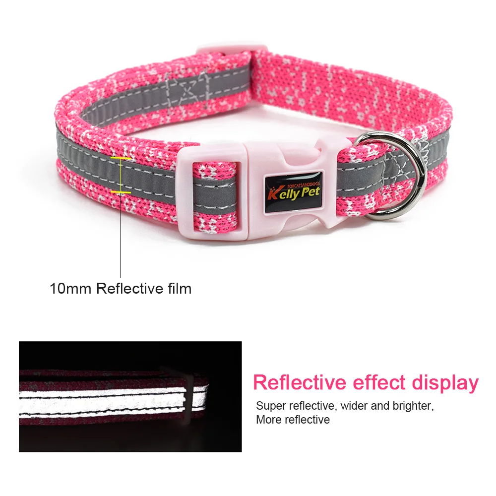 Персонализированный ошейник для собаки светоотражающая ткацкая лента ошейники