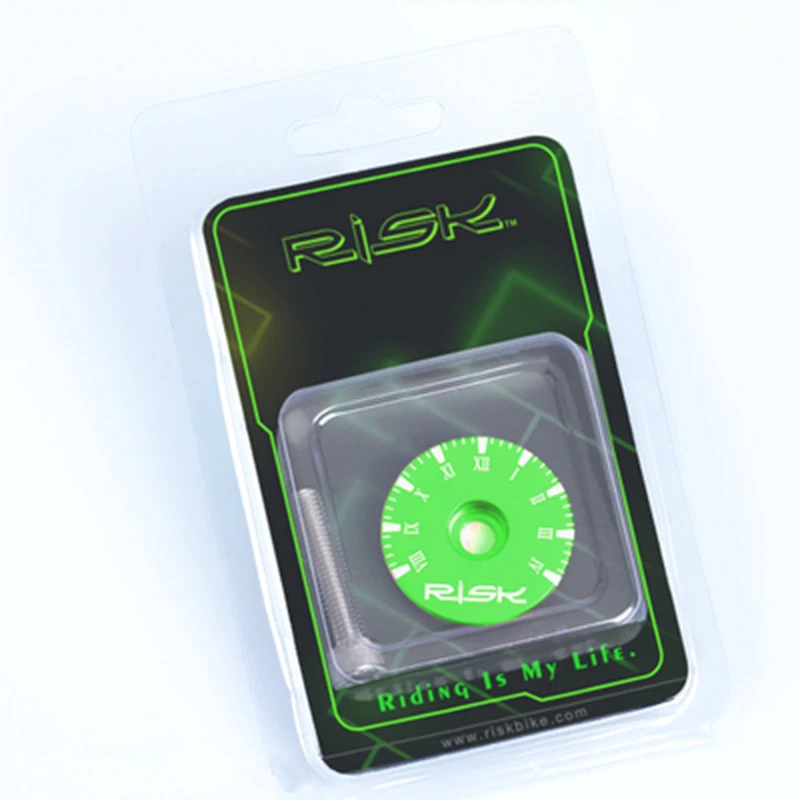 Clock Green Рискованный Цветной алюминиевый подвесной стержень для велосипеда с ЧПУ для горного дорожного велосипеда 1 1/"(28,6 мм) Вилка для гарнитуры со стержнем верхняя крышка 9,2 г/шт - Цвет: Clock Green