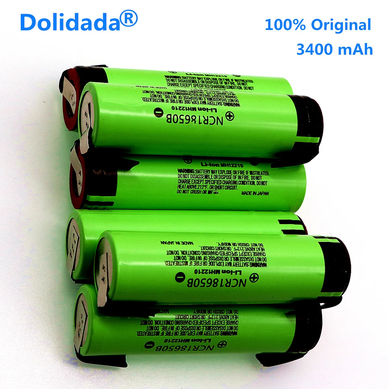 Dolidada100% 18650 батарея перезаряжаемая литий-ионная батарея для Panasonic NCR18650B 3,7 V 3400 MAH батарея+ DIY никель