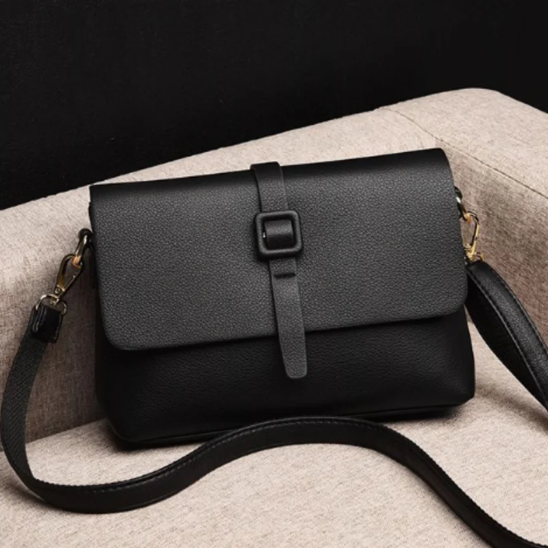 

Spring And Autumn High-grade Fashion Solid Color Contracted Design Soft Texture Casual Shoulder Bag