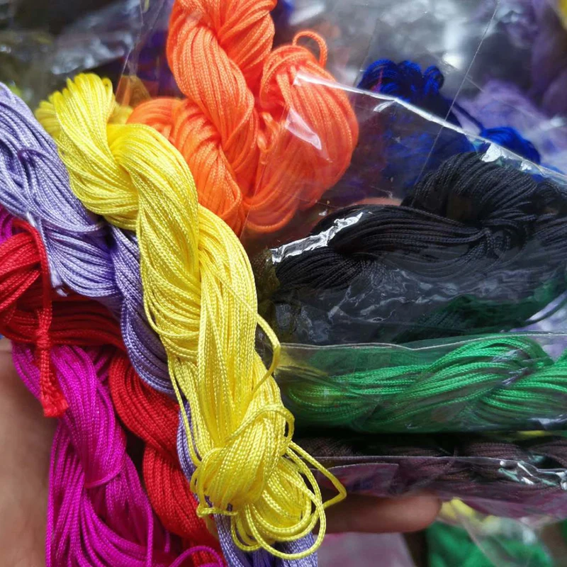 25 м нейлоновый шнур нить китайский узел Макраме Rattail браслет плетеная веревка|nylon