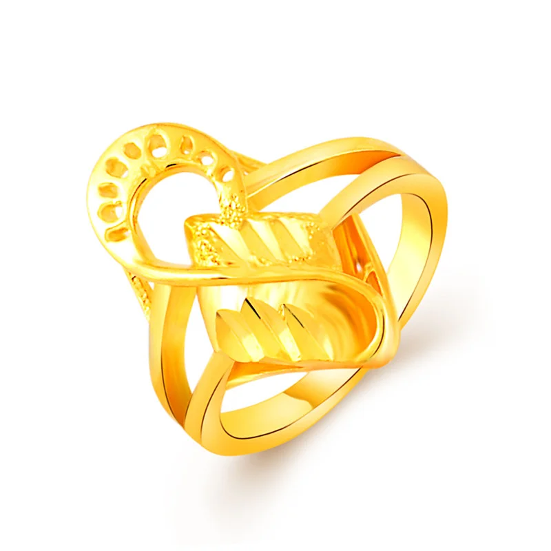 Hot New 2018 Fashion Gold Rings 24k Color Trendy Jewelry For Women Wedding Party Wholesale Promotions JR061 | Украшения и