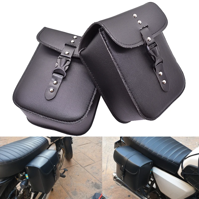 Мотоциклетная сумка из искусственной кожи боковая для инструментов чемодан