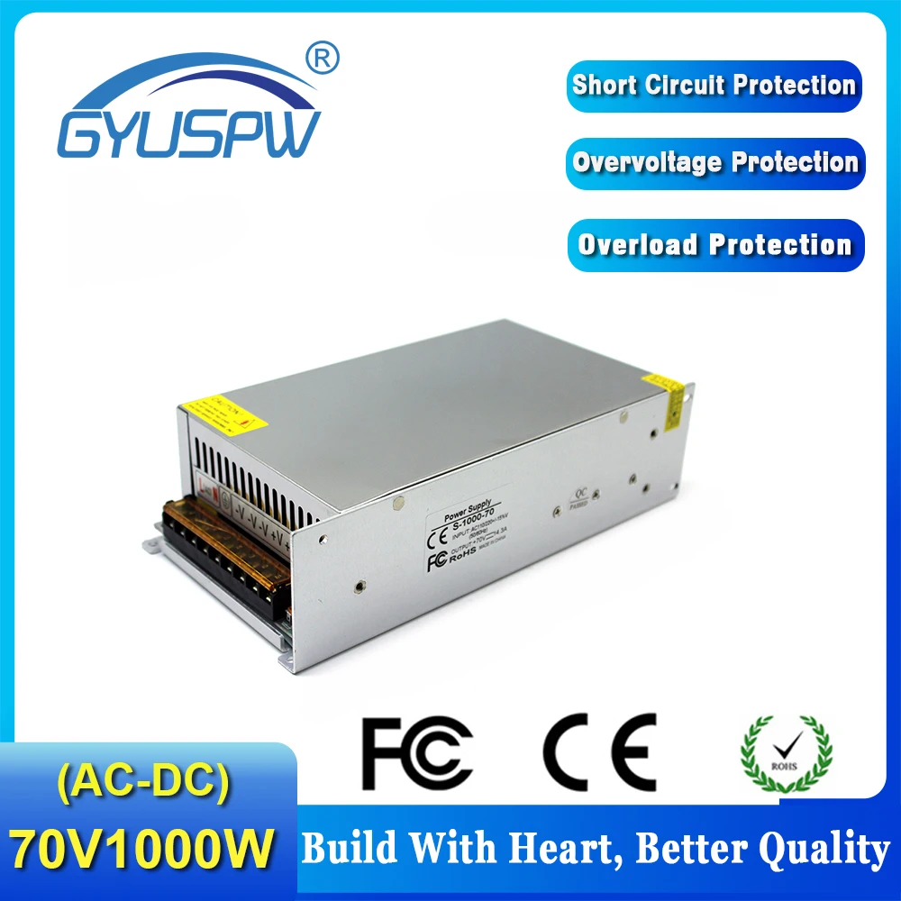 Блок питания постоянного тока 12V 13.8V 15V 18V 24V 27V 28V 30V 32V 36V 42V 48V 60V 70V 80V 90V 720W 800W 1000W 1200W 1500W световой трансформатор на.