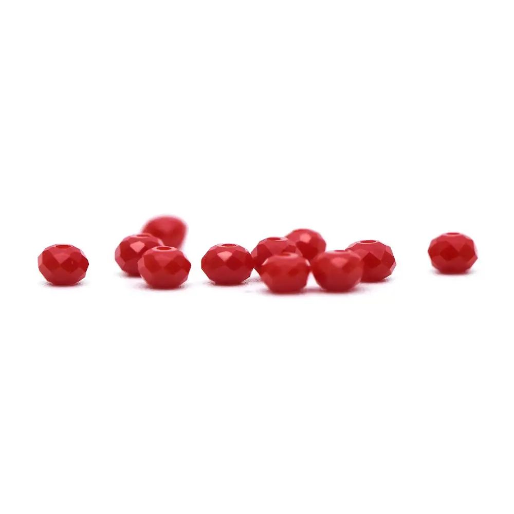 

Crystal Glass Rondelle Faceted beads 2x3mm Opaque Red BZ03-05/ 145pcs