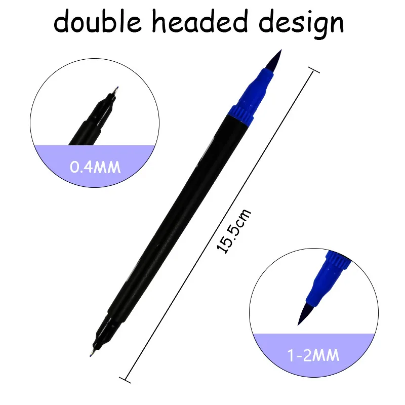 60 цветов с двумя наконечниками ручки-маркеры цветные художественные маркеры