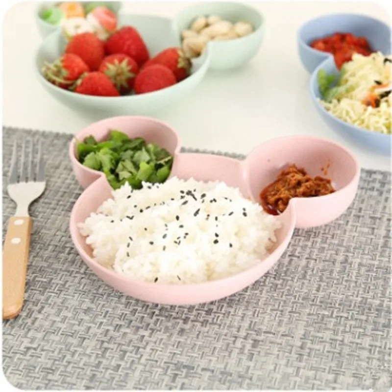 Детская Милая миска с мультяшным рисунком мышь для кормления ребенка обеденный