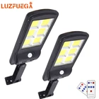 360COB светодиодный уличный фонарь на солнечной батарее на открытом воздухе на стенная солнечна лампа движения PIR Сенсор с питанием от солнечных лучей освещение для сада украшения Фонари