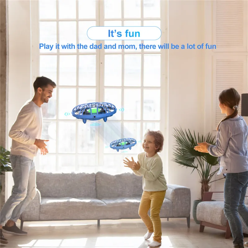 

Eachine E111 Mini Drone UFO Infrared Sensing Control Hand Flying Aircraft Quadcopter Infraed Induction Intlligent BNF RC Kid Toy