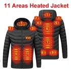 Куртка с подогревом для мужчин и женщин, куртка с подогревом, зимний пуховик с USB подогревом, самонагревающийся жилет, теплая куртка, жилет с подогревом