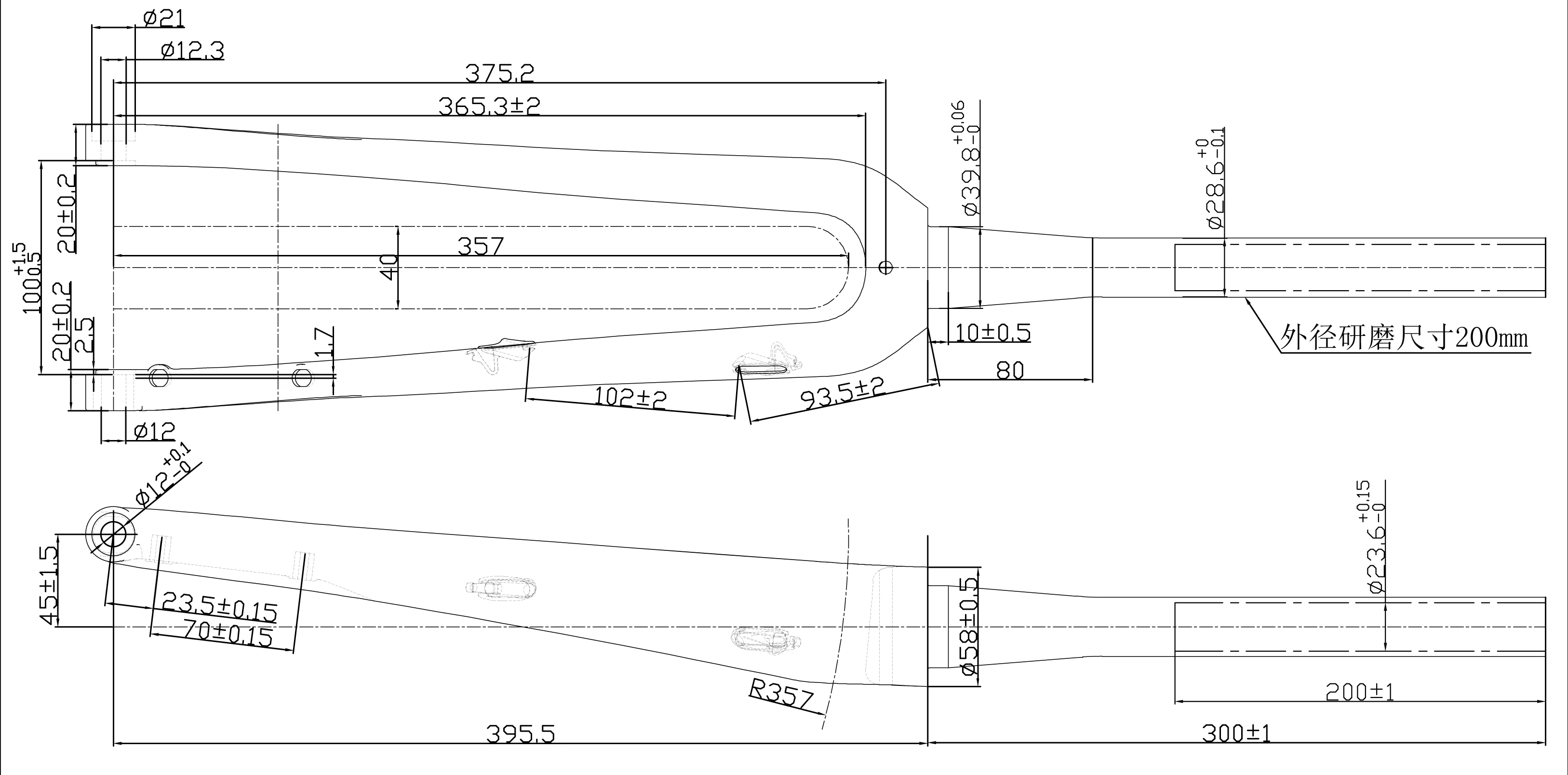 Полностью углеродная велосипедная вилка для циклокросса UD матовая из