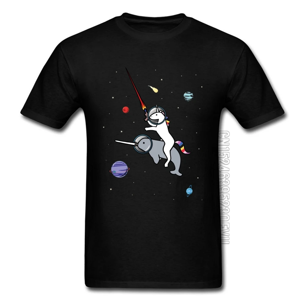 Футболка мужская с изображением космоса единорога Narwhal|Мужские футболки| |