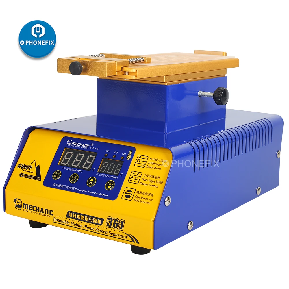 mechanic 361 preheating separator rotatable lcd touch screen preheat separator for phone repair heating split screen station free global shipping