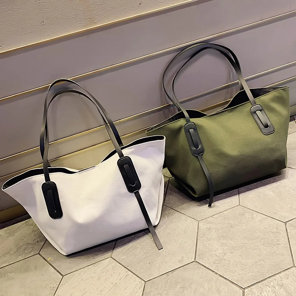 

Womenlarge Capacity Over The Shoulder Bag Canvas Female Flap Bags Tote Famous Designer Vintage Ladies Messenger Bags