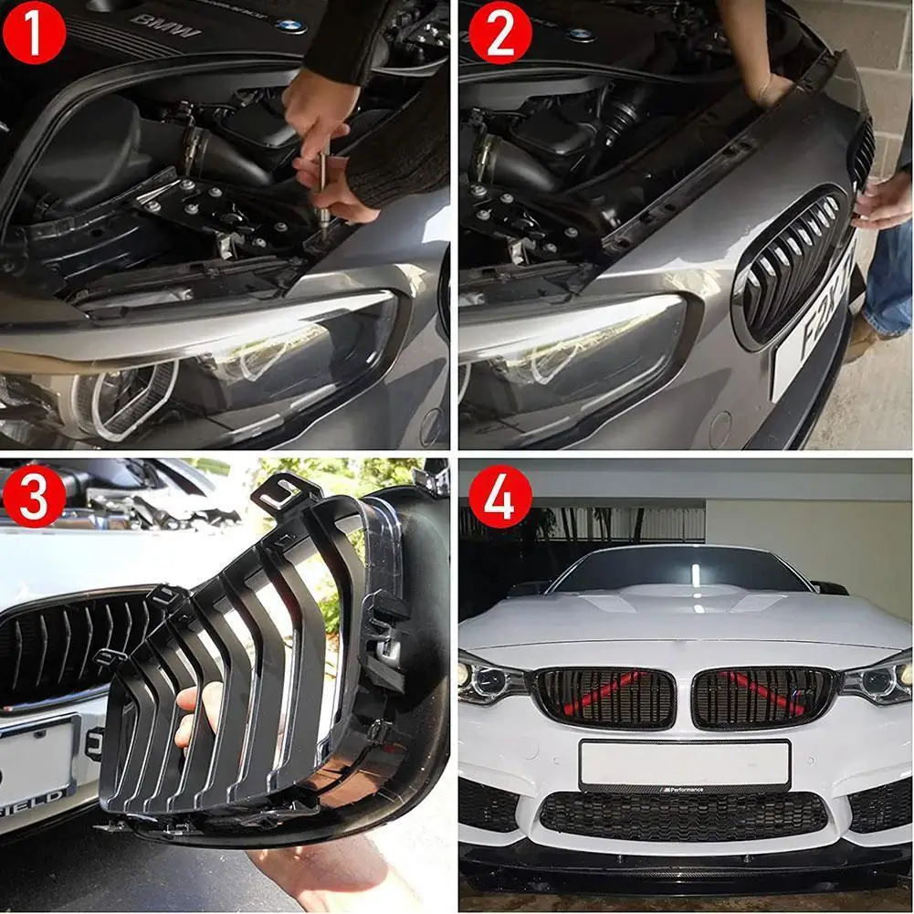 Front Grille Trim Strips Cover for BMW F30 F32 F10 F11 F01 F02 F20 3 5 7 Series Car Sport Styling Decoration Accessories St J8Z4 |