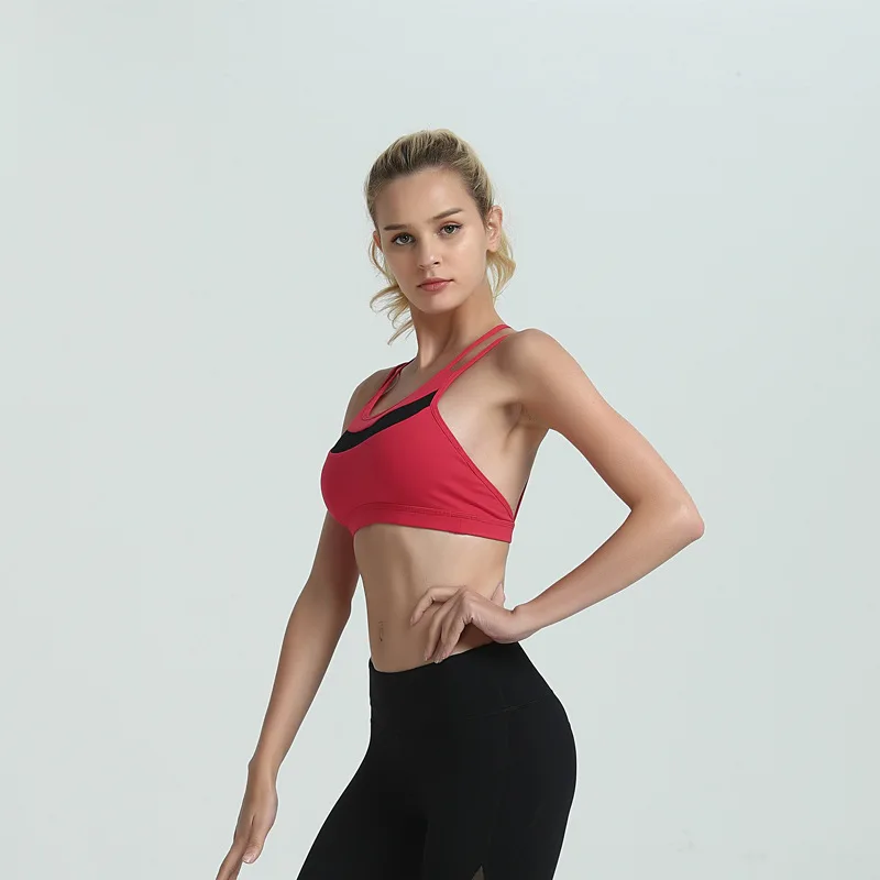 Женский сетчатый спортивный бюстгальтер облегающий Топ облегающая спортивная