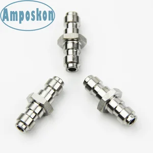 Быстроразъемный двойной штекер PCP для пейнтбола, 3 шт., 8 мм, из нержавеющей стали, номинальное напряжение до 300psi4500psi, аксессуары для пейнтбола
