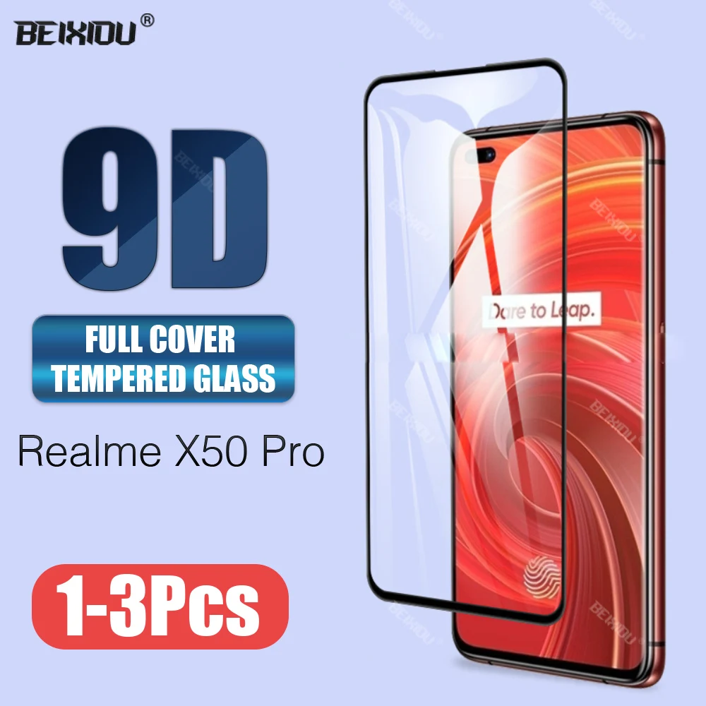 Закаленное стекло 9D для Realme X50 Pro полноразмерная Защитная пленка экрана 6 44 дюйма