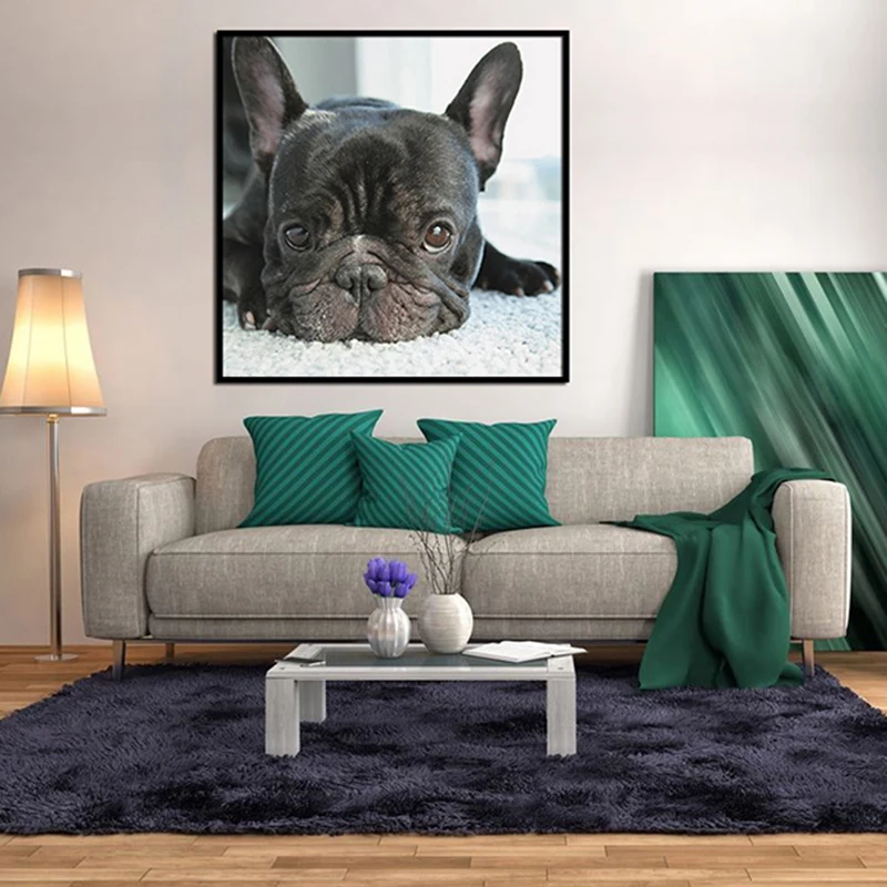 Горячая продажа 5D Diy Алмазная вышивка крестиком маленькие черные собачьи головы