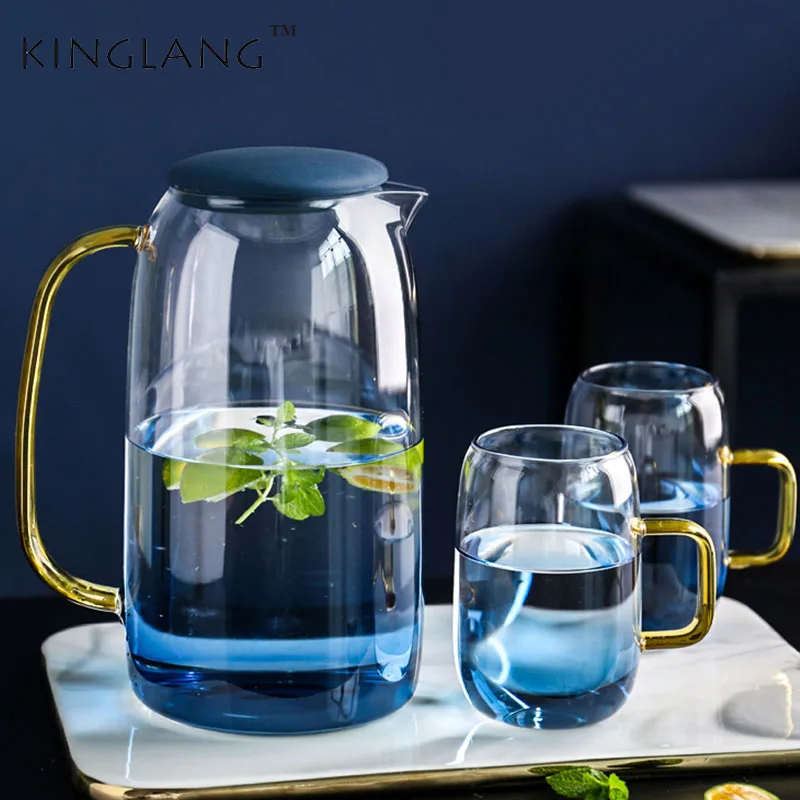 

Стеклянный чайник KINGLANG для холодной воды, бытовой, термостойкий, взрывозащищенный, холодный большой емкости