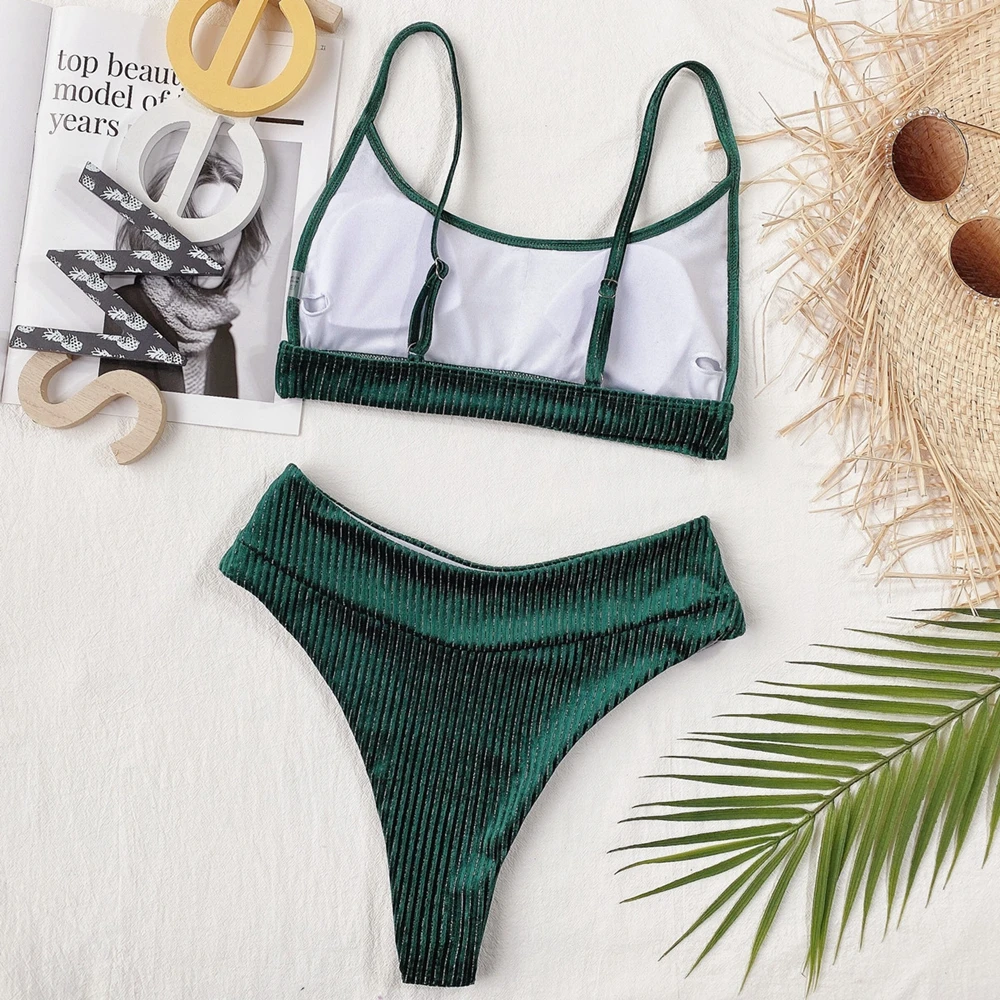 

High Waisted Bikini 2021 New Sexy Swimwear Women Two Pieces Swimsuit Female Bather Bathing Suits Summer Beach Wear Swimming Suit