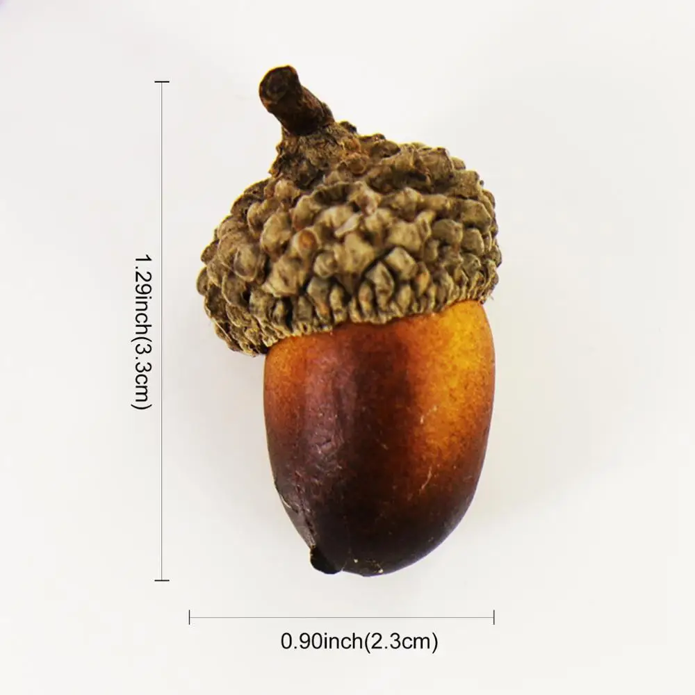 

New 20pcs 3.3x2.3cm Artificial Small Acorn Simulation Fake Food Christmas Decorations Home Kitchen Table Decor Photography Props