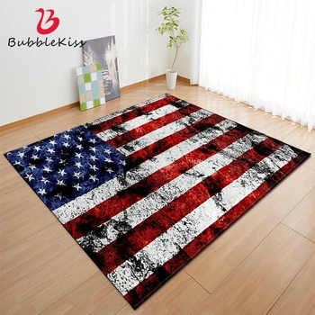 Bubble Kiss 3D Flag Printing Carpet For Living Room Flannel Bedside Area Rugs Bedroom Decoration Children Crawling Play Mat Rug