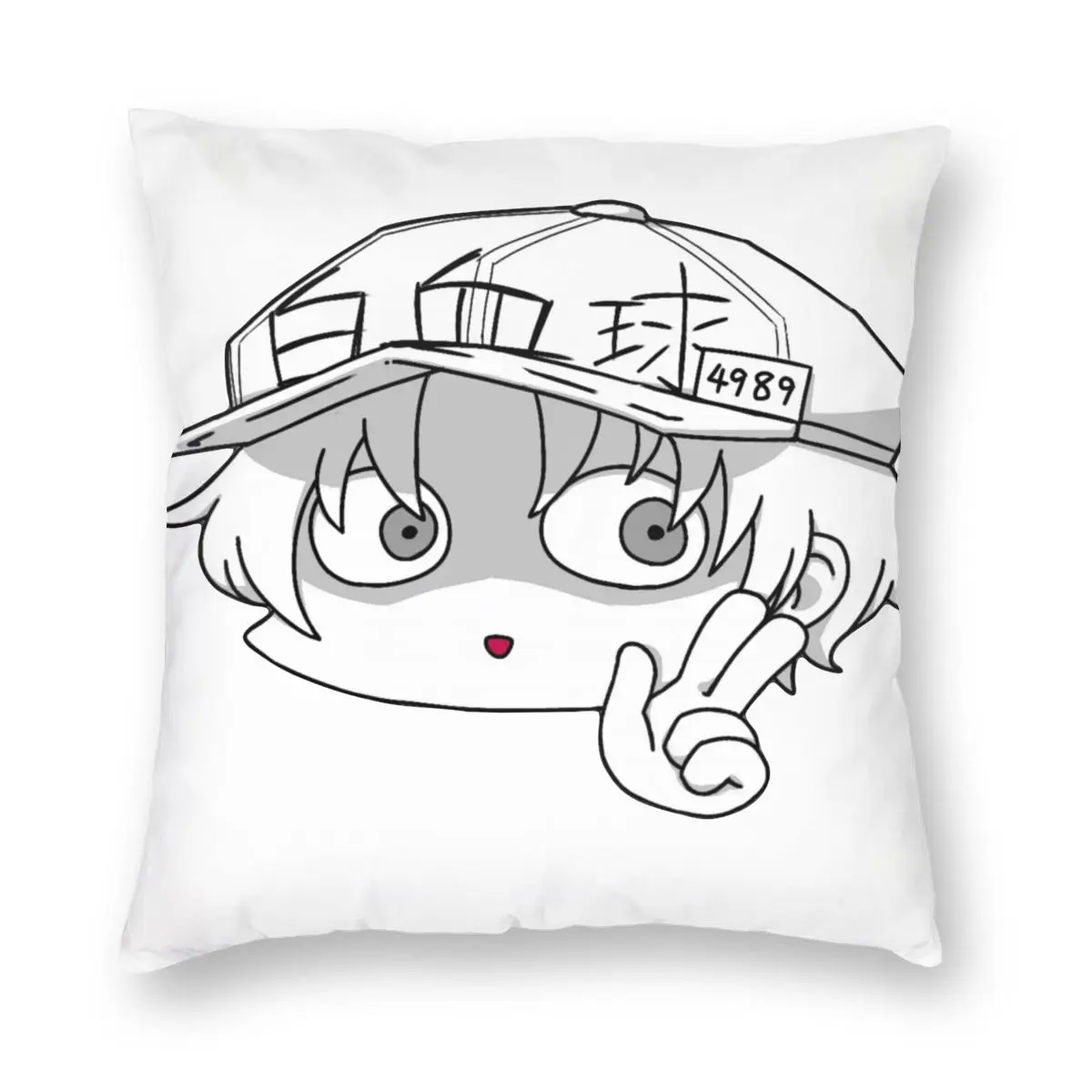 Квадратная подушка Hataraku Saibou с белыми кровяными клетками декоративный чехол