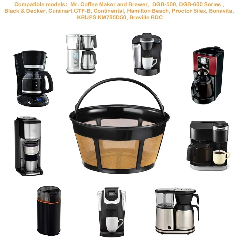 Многоразовый фильтр для кофе 6 упаковок фильтры Сменный с сетчатым дном из