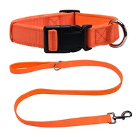 pet supplies dog collars dog traction rope walking dog chest nylon soft feel comfortable dog leash and collar set harness dog