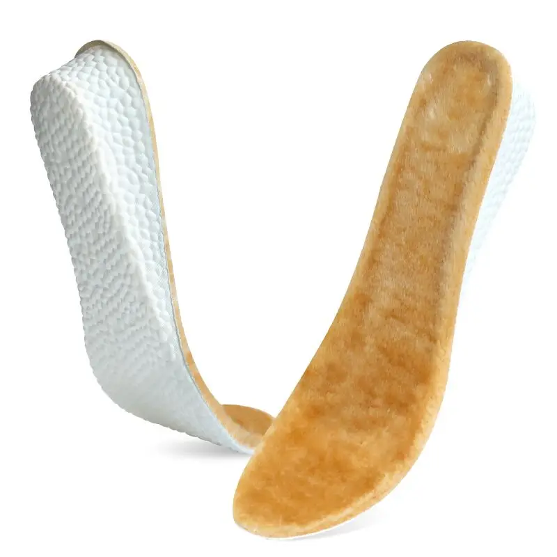 

BANGNI Full Warm Insole Invisible Height Increase Popcorn Cushion for Shoes Pad Free Size Winter Wool Boots Inserts Man Women