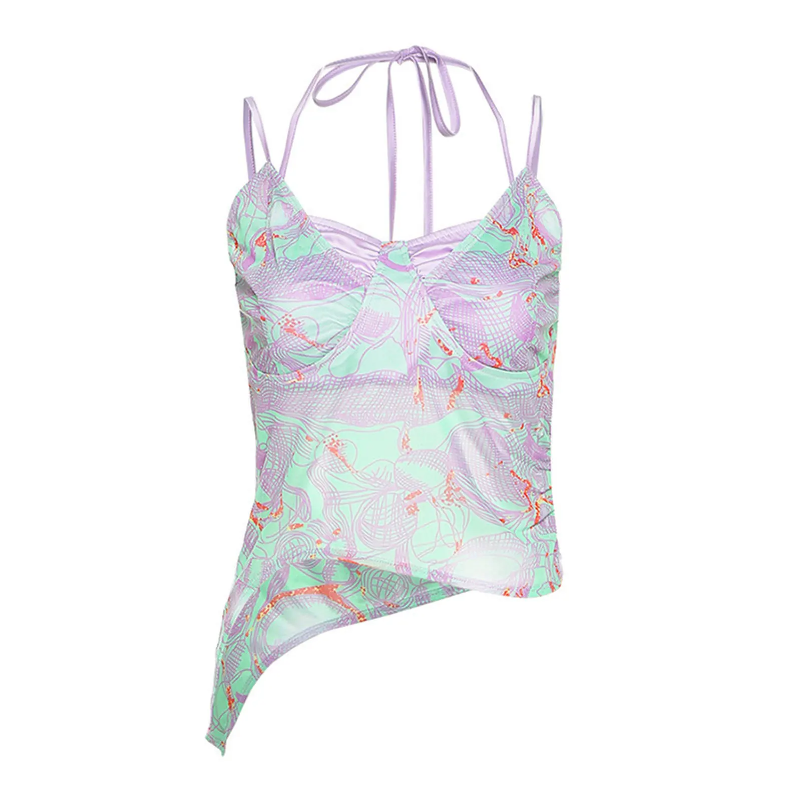 

Новое поступление, Модный женский жилет на шнуровке, топы без рукавов с асимметричным подолом, летняя женская кофта