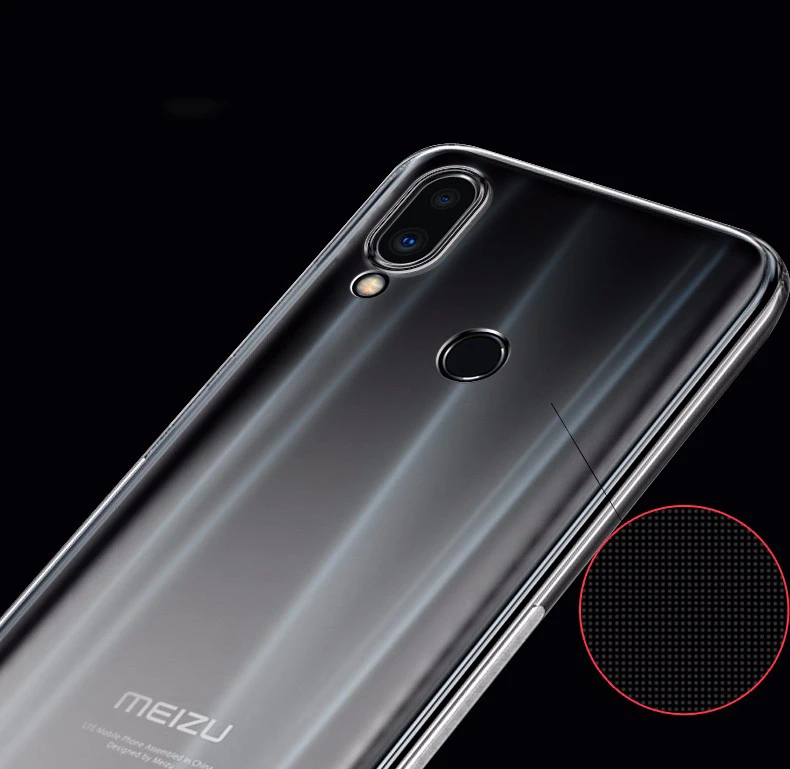Чехол для Meizu Note 8/9/X8 TPU Силиконовый прочный прозрачный облегающий Бампер Мягкий