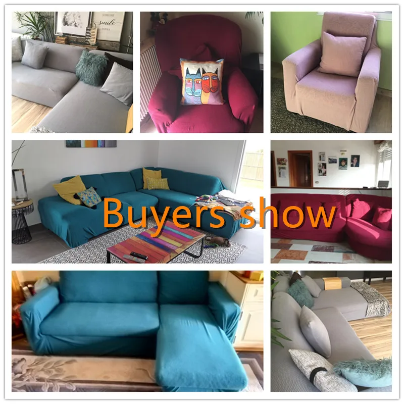 

Hot Sale Solid Color Stretch Elastic Sofa Covers For Living Room Corn Fleece Sofa Cover Dust Cover L Shaped Corner Sofa
