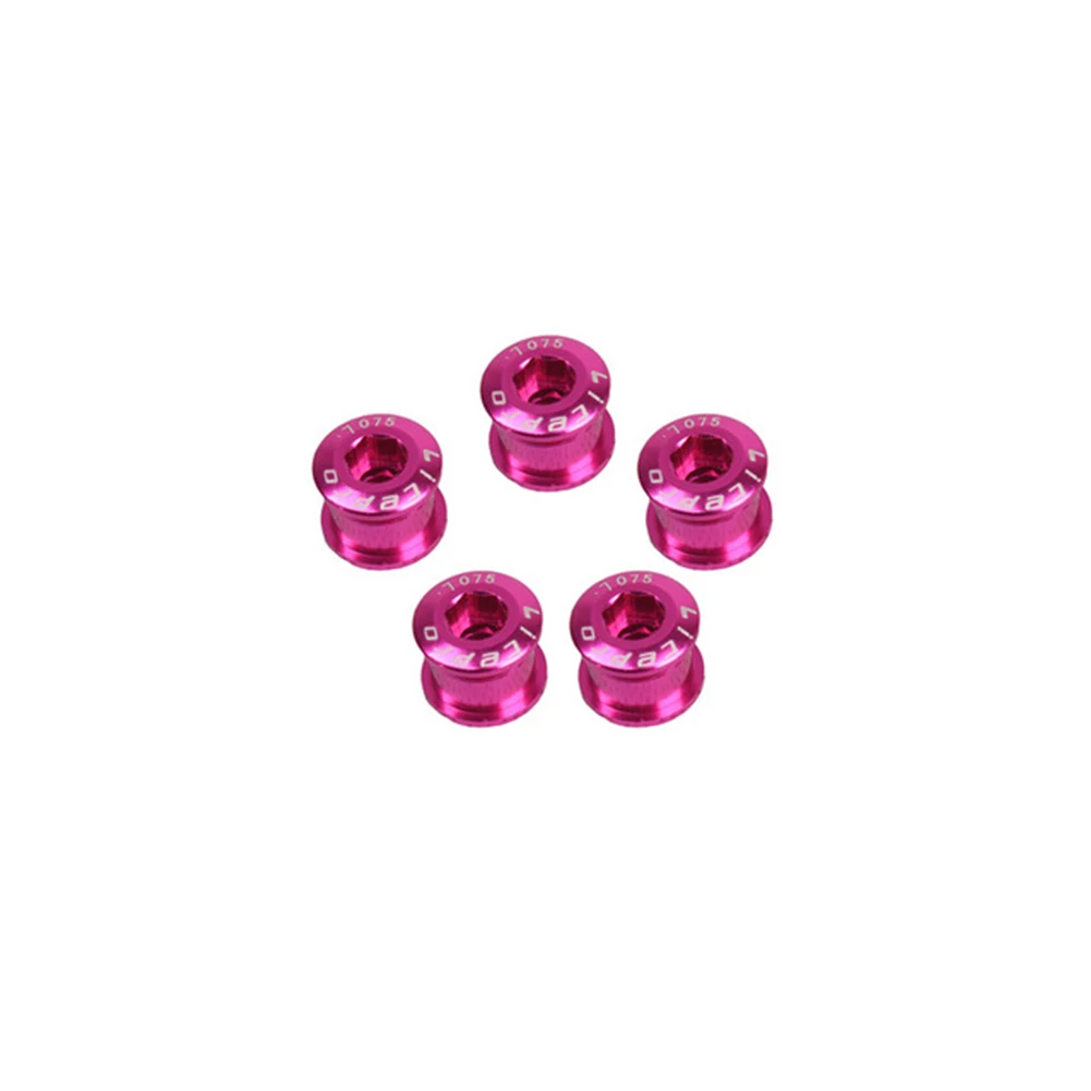 

5 PCS MTB Bicycle Crank Chain Wheel Bolt 8 Colors 7075 Aluminum Alloy MTB Road Bike Chainring Bolts Single Chainwheel Bolts