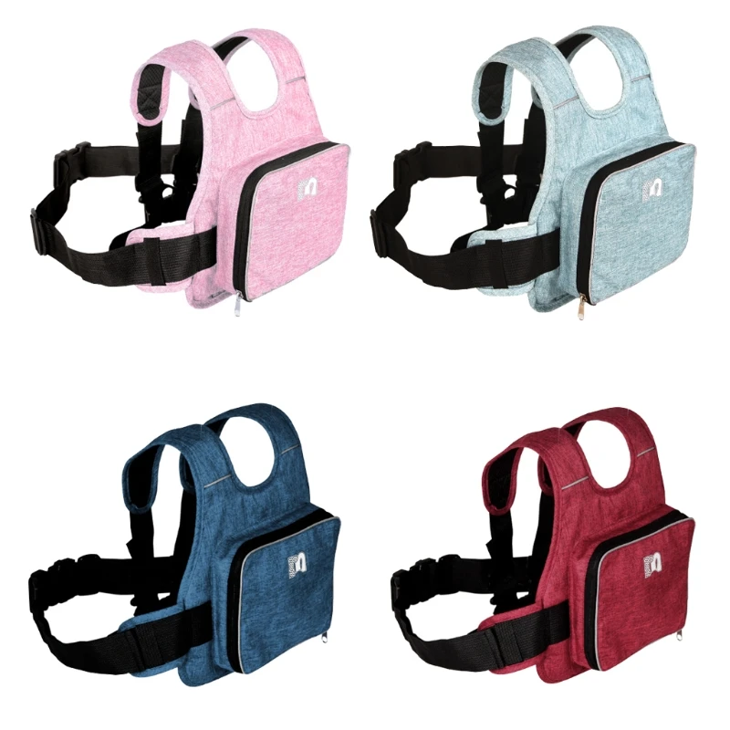 Universal Motorcycle Safety Belt for Kids with Storage Bag Rear Seat Grab Handle Strap Harness Adjustable Child Reflective Strip