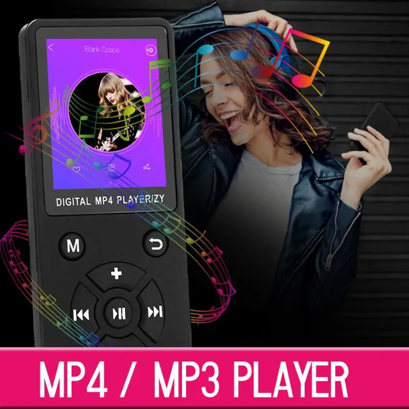 

Mini Portable 32G MP3 Music Player MP4 Media Walkman With Built-in Stopwatch Function FM Radio Video Hi-Fi Lossless Sound Player