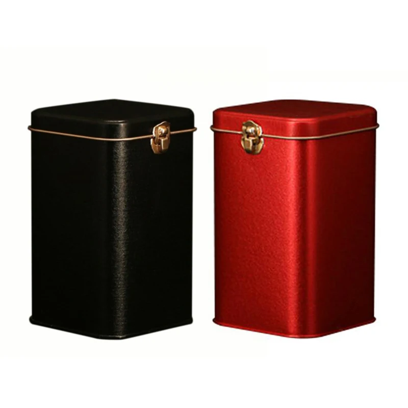 2x металлические чайные банки высокий замок класса жестяная коробка для кофе