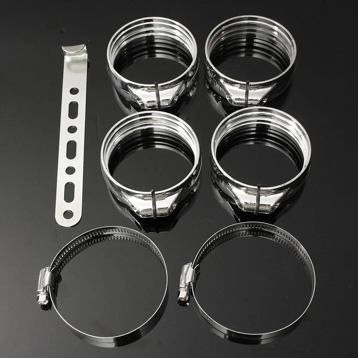 

3" Universal Car Five Part Racing Direct Air Filter Injection Intake Kit System Performance Cold Induction Air Filter